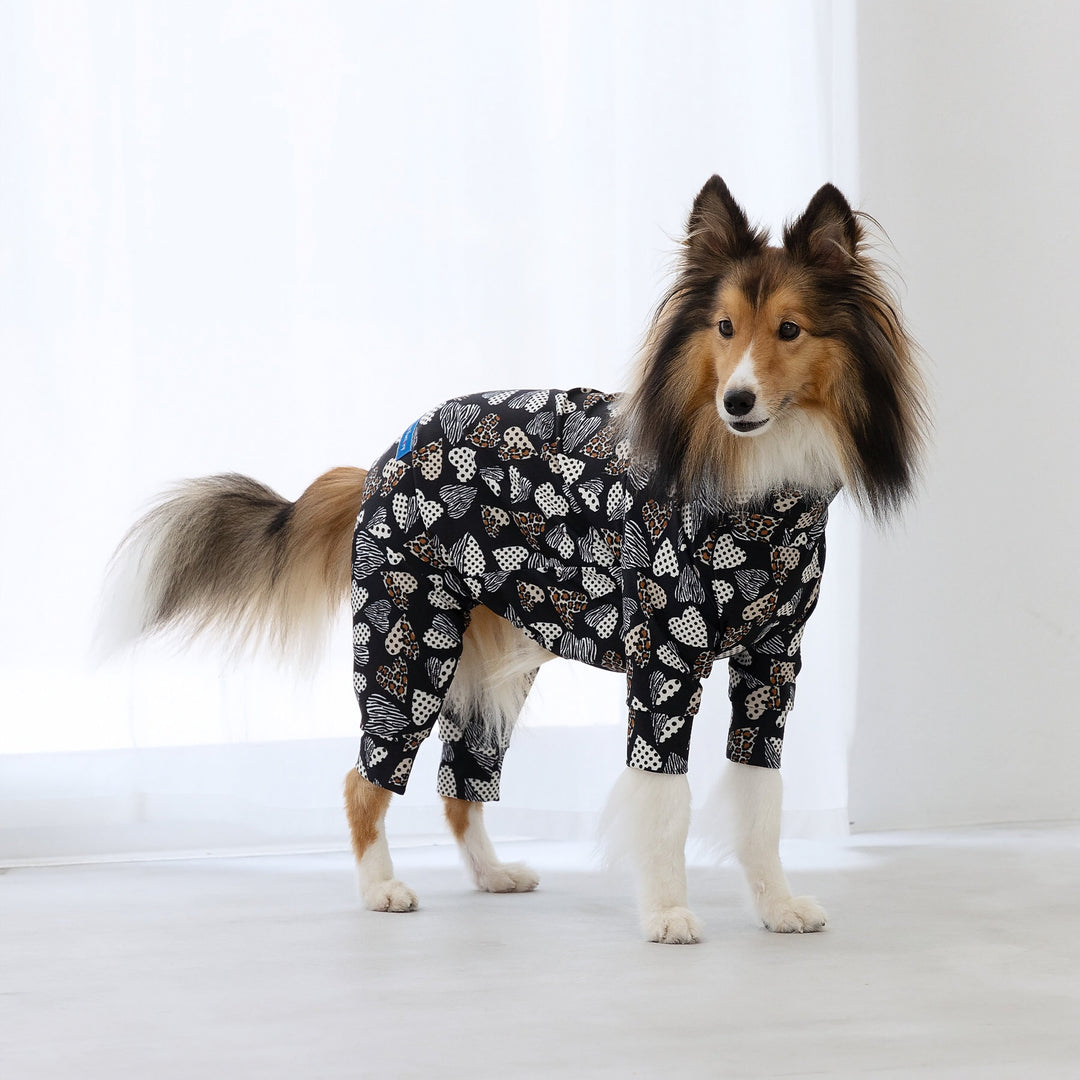 Buzz Factory カラフルロンパース アニマルハート 日本製 ドッグウェア