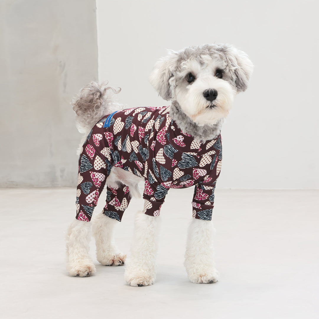 Buzz Factory カラフルロンパース アニマルハート 日本製 ドッグウェア Buzz Factory カラフルロンパース アニマルハート 日本製 ドッグウェア
