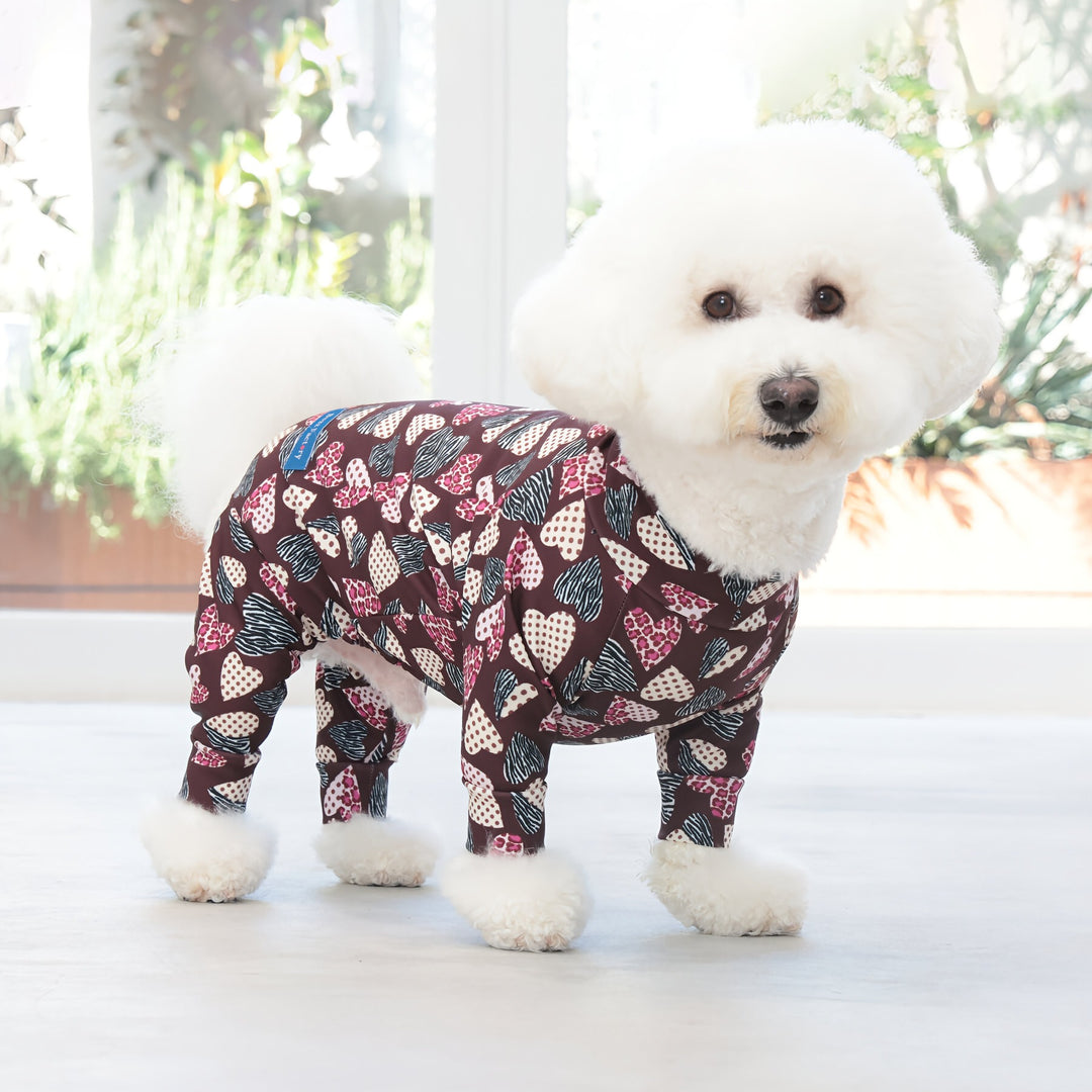 Buzz Factory カラフルロンパース アニマルハート 日本製 ドッグウェア