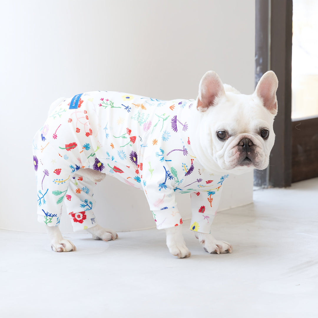 わんこ Buzz Factory バズファクトリー カラフルロンパース フラワーポップ