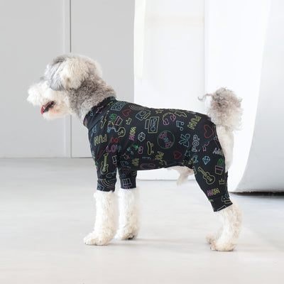 【新入荷】カラフルロンパース ブラックアート