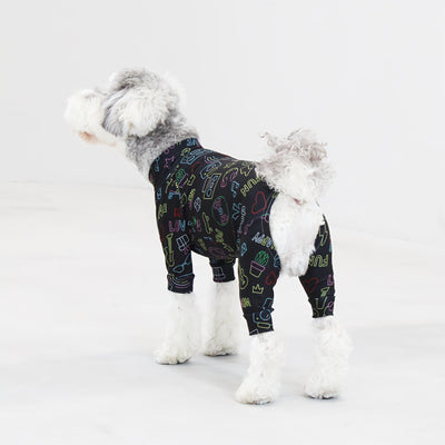 【新入荷】カラフルロンパース ブラックアート