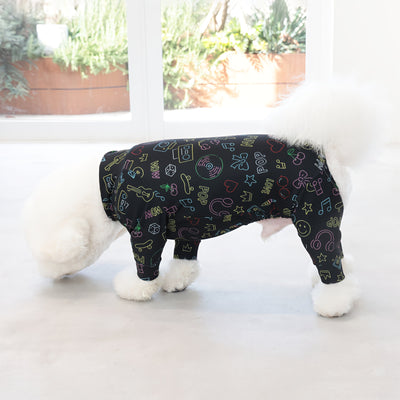 【新入荷】カラフルロンパース ブラックアート