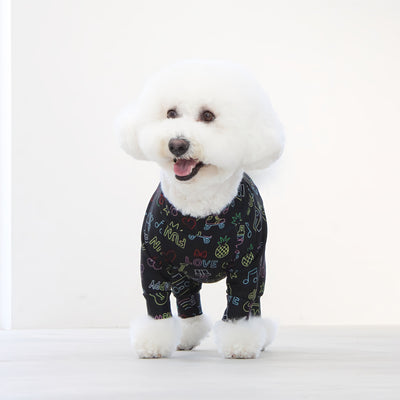 【新入荷】カラフルロンパース ブラックアート