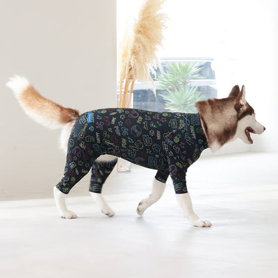 【新入荷】カラフルロンパース ブラックアート