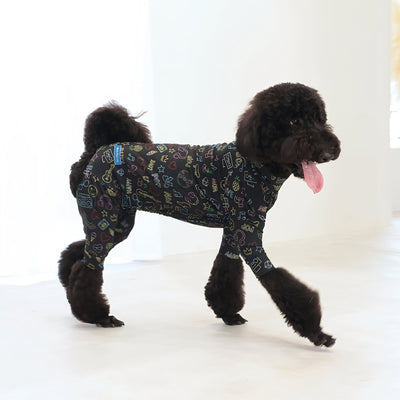 【新入荷】カラフルロンパース ブラックアート