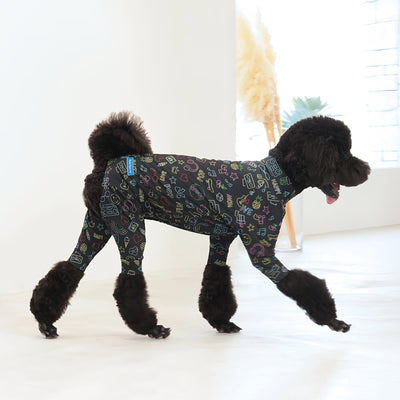 【新入荷】カラフルロンパース ブラックアート