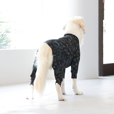 【新入荷】カラフルロンパース ブラックアート