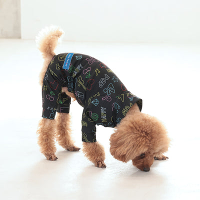 【新入荷】カラフルロンパース ブラックアート