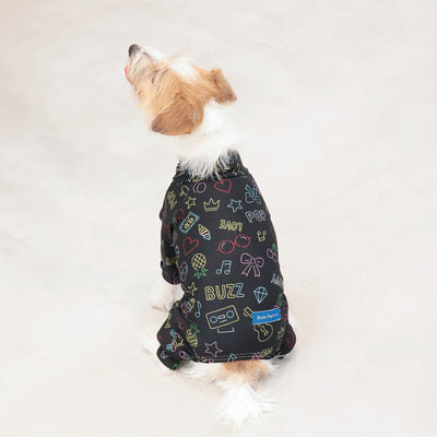 【新入荷】カラフルロンパース ブラックアート