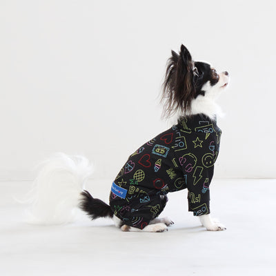 【新入荷】カラフルロンパース ブラックアート