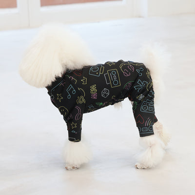 【新入荷】カラフルロンパース ブラックアート