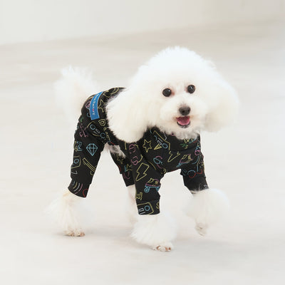 【新入荷】カラフルロンパース ブラックアート